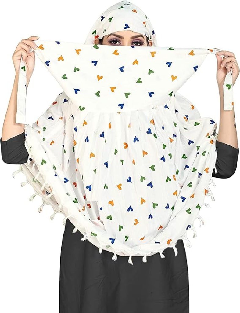 Premium Cotton Long Scarf Khimar | Breathable Full-Coverage Hijab & Naqab Sun Protector