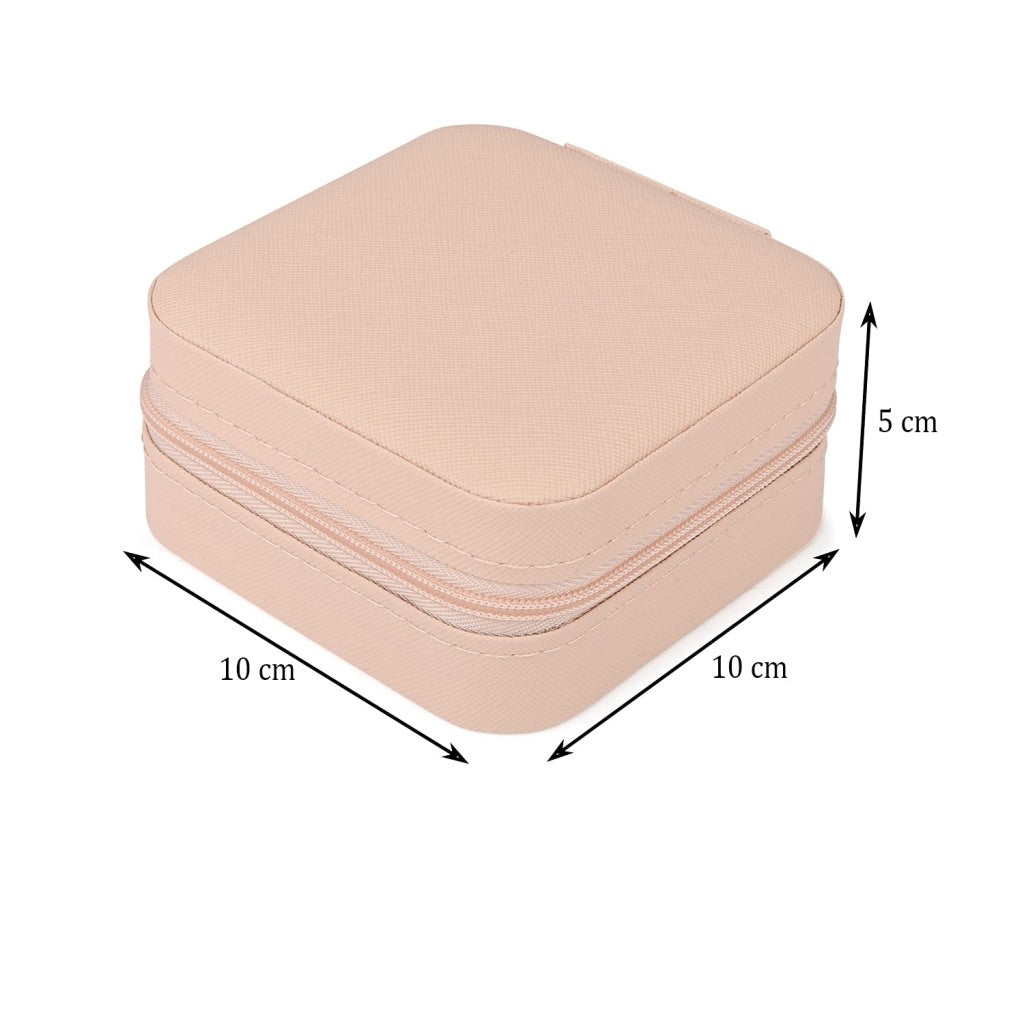 Premium PU Leather Mini Jewelry Box Organizer | Portable Travel Jewelry Case