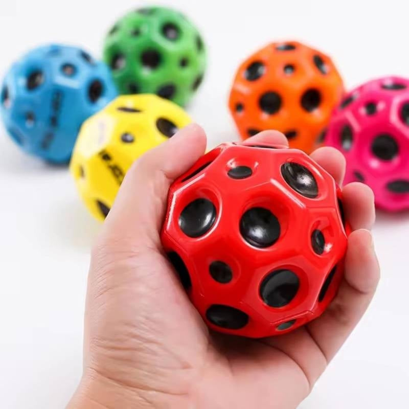 High-Bounce Moon Ball Space Ball – Extreme Gravity-Defying Bouncing Ball with Unique "Pop" Sound – Durable Easy-Grip Sensory Toy for Kids & Adults – Perfect for Games, Fitness & Stress Relief