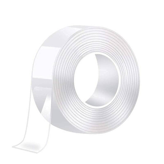 Roll of white adhesive tape on a white background