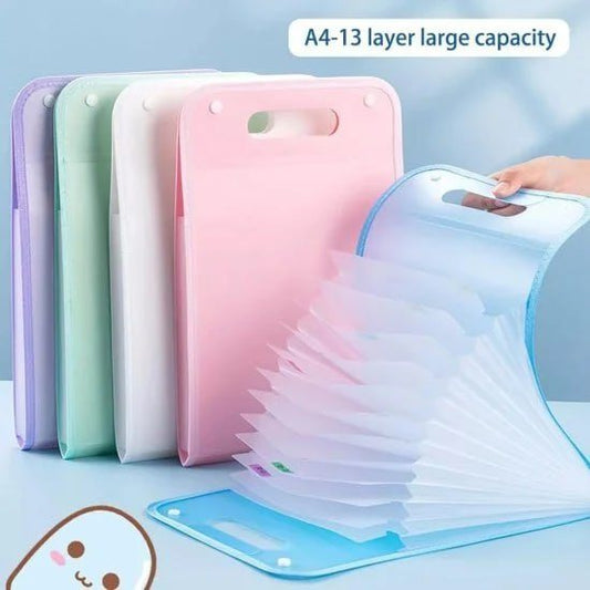 13-Layer Expanding A4 Document Organizer | Portable Accordion File Folder Wallet