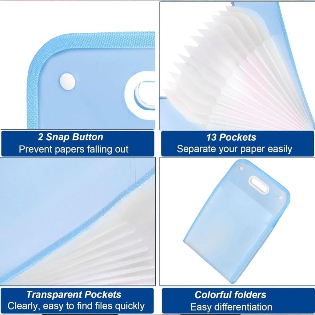 13-Layer Expanding A4 Document Organizer | Portable Accordion File Folder Wallet