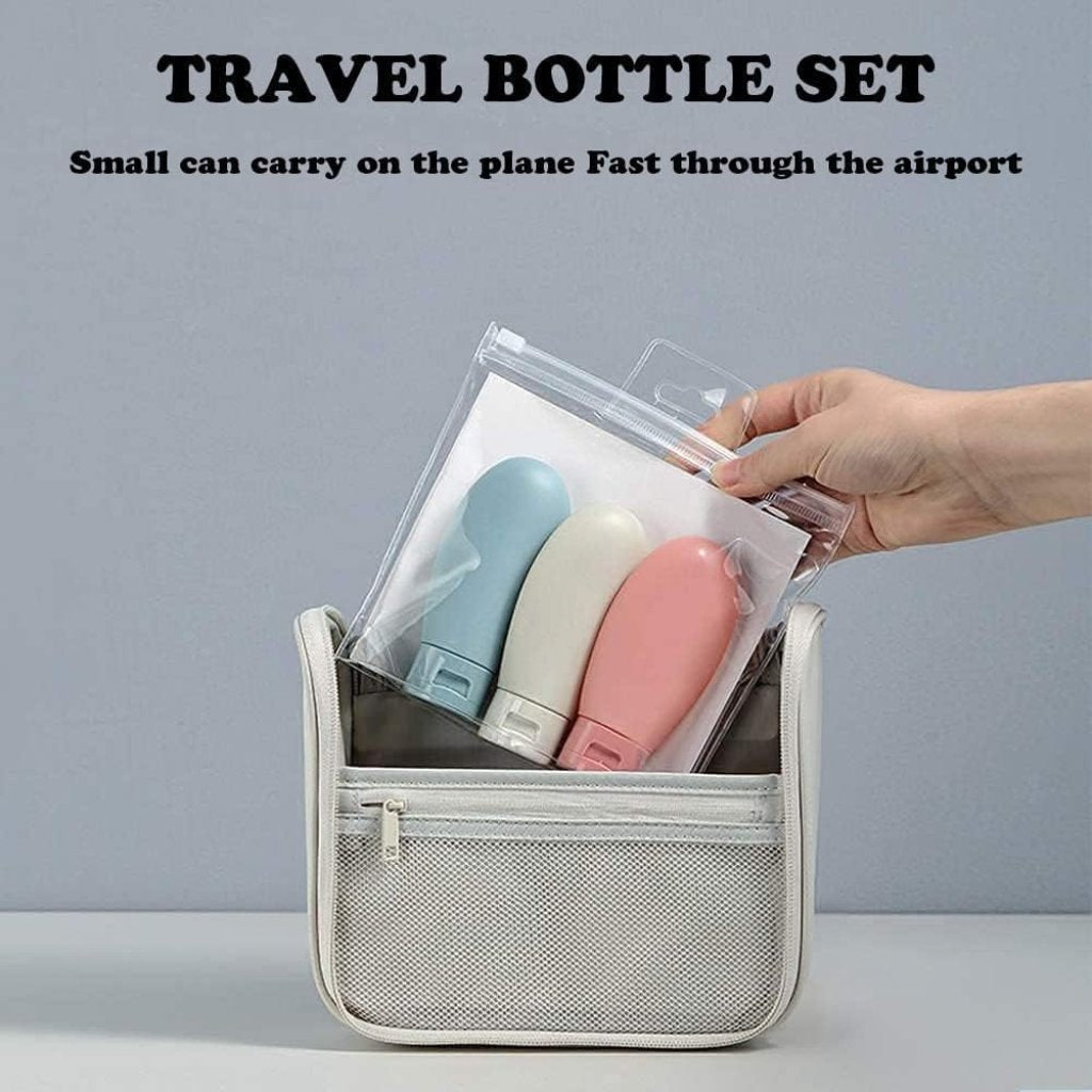 3-Piece Leak-Proof Silicone Travel Bottle Set | 60ml TSA Approved Refillable Squeeze Tubes