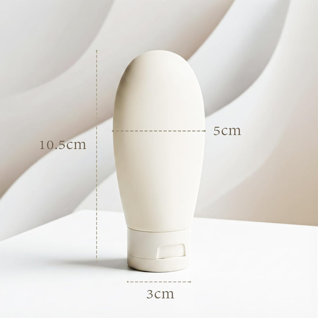3-Piece Leak-Proof Silicone Travel Bottle Set | 60ml TSA Approved Refillable Squeeze Tubes