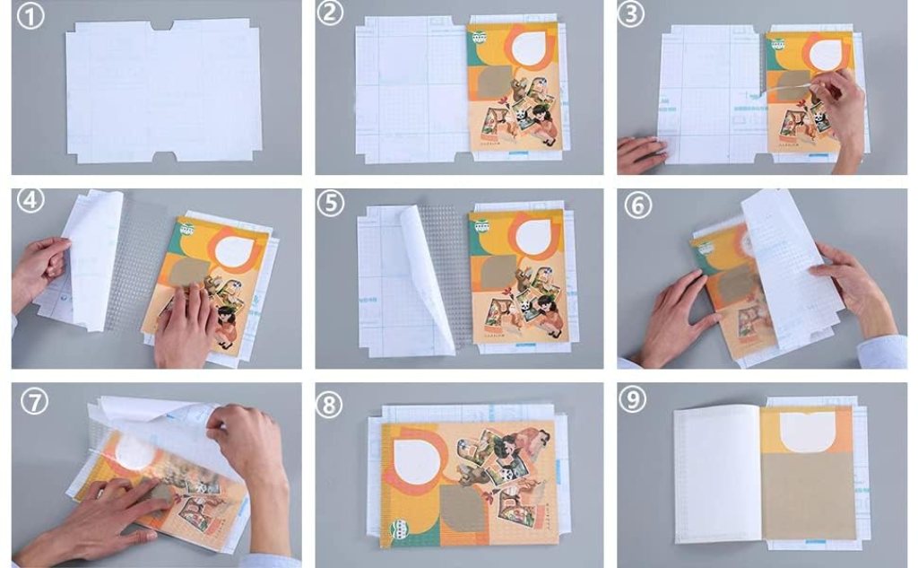 30-Piece Waterproof Clear Plastic Book Cover Set | Self-Adhesive Transparent Textbook Protector