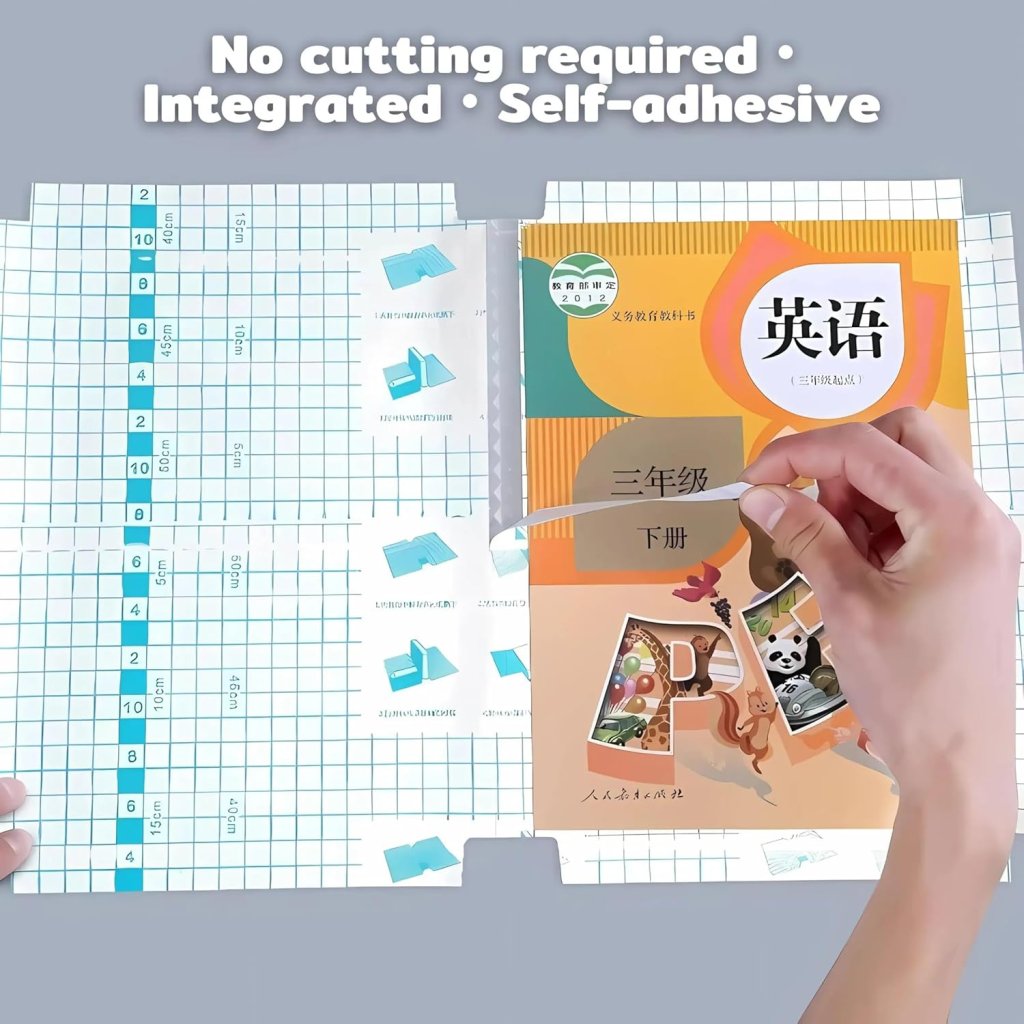 30-Piece Waterproof Clear Plastic Book Cover Set | Self-Adhesive Transparent Textbook Protector