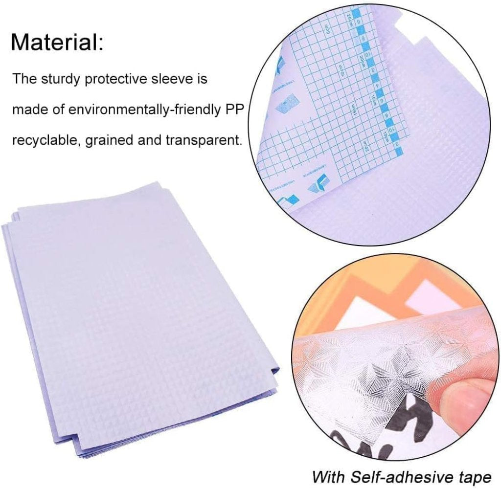 30-Piece Waterproof Clear Plastic Book Cover Set | Self-Adhesive Transparent Textbook Protector