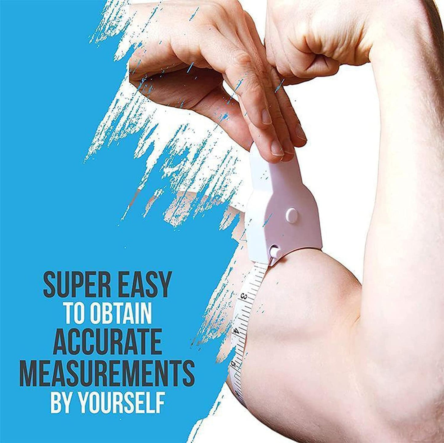 Ergonomic Body Measuring Tape for Fitness | Self-Retracting Fitness Measurement Tape