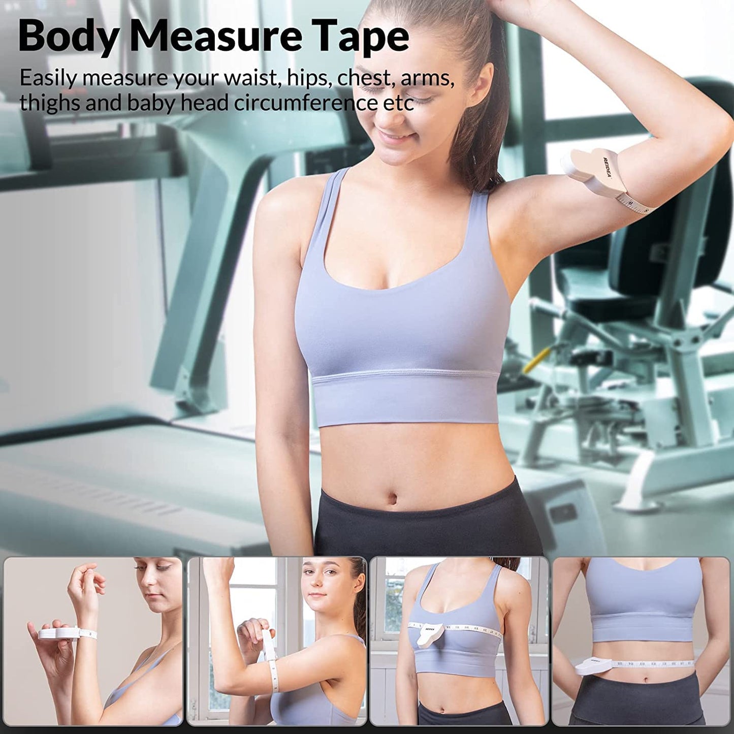 Ergonomic Body Measuring Tape for Fitness | Self-Retracting Fitness Measurement Tape