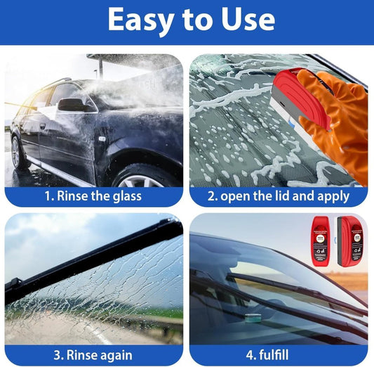 Car Glass Oil Film Cleaner Brush | Windshield Restorer & Rain Repellent Applicator