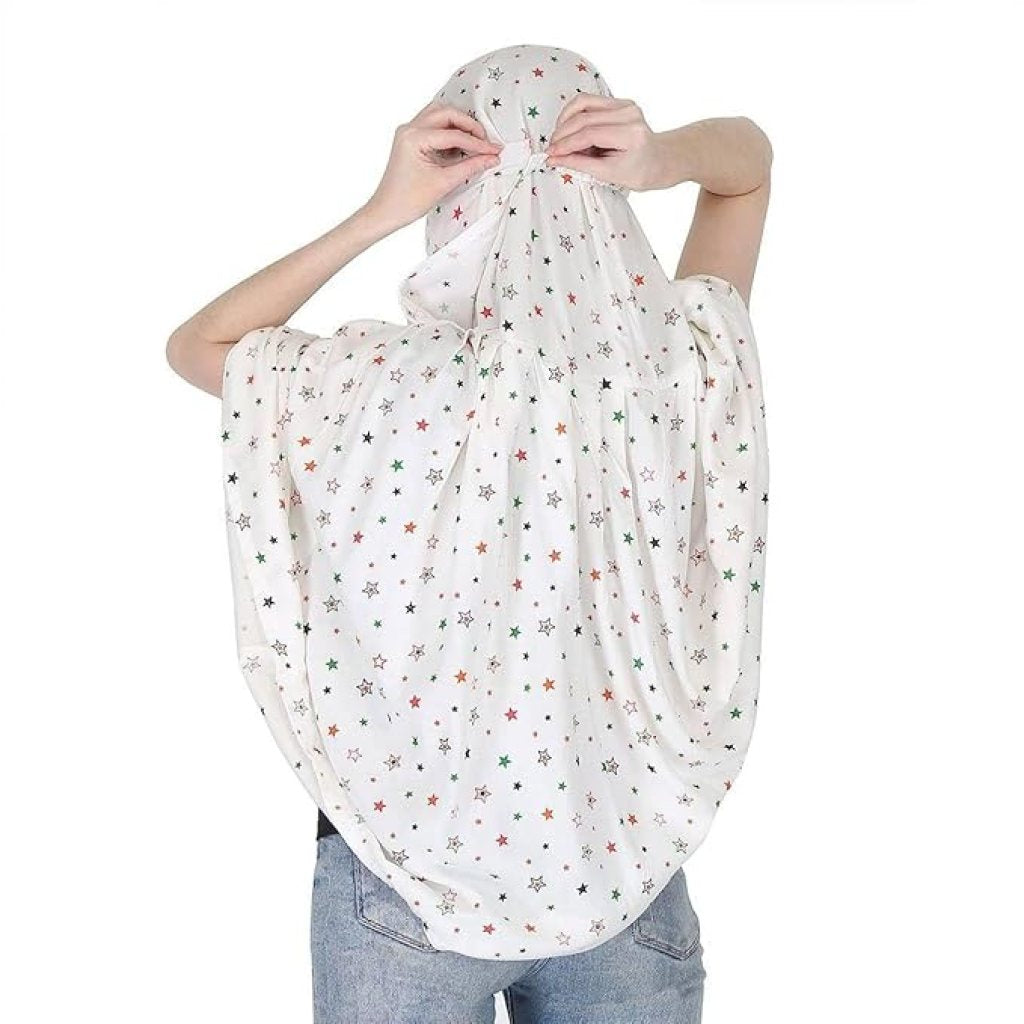 Premium Cotton Long Scarf Khimar | Breathable Full-Coverage Hijab & Naqab Sun Protector