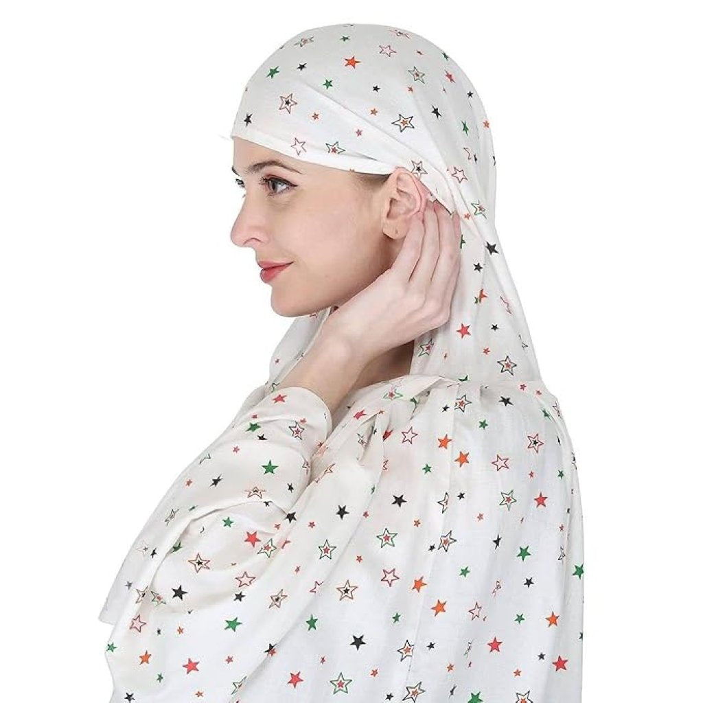 Premium Cotton Long Scarf Khimar | Breathable Full-Coverage Hijab & Naqab Sun Protector