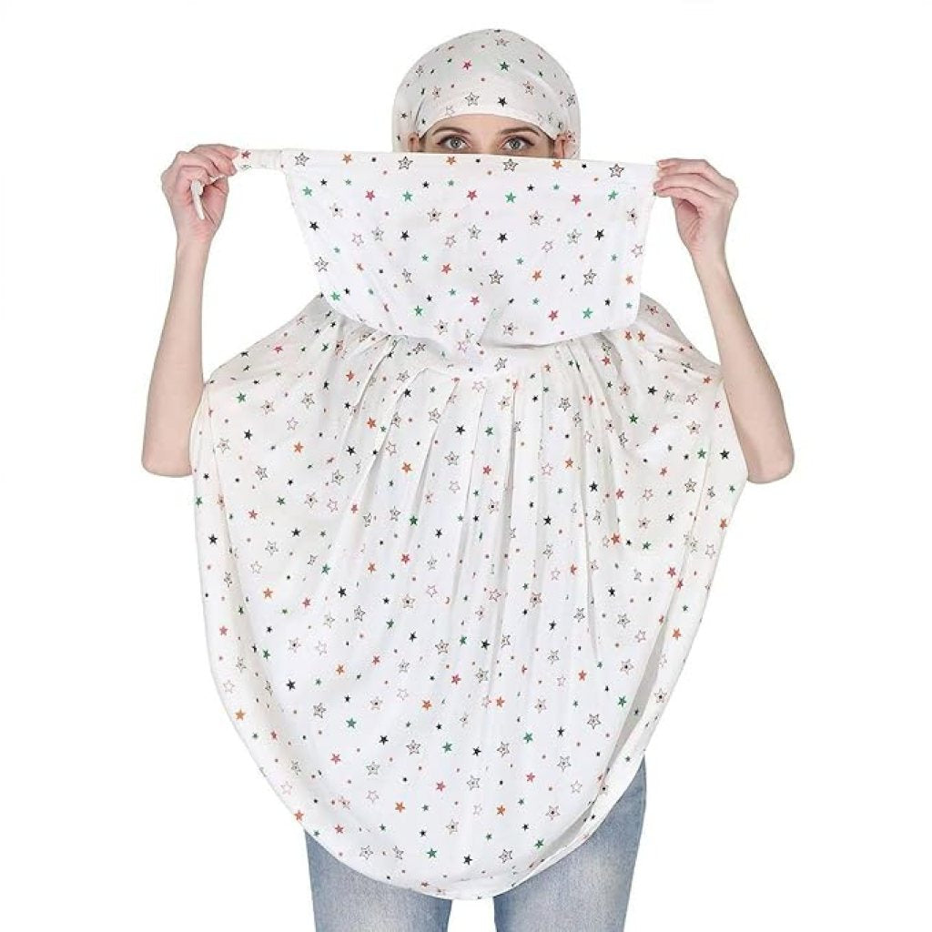 Premium Cotton Long Scarf Khimar | Breathable Full-Coverage Hijab & Naqab Sun Protector