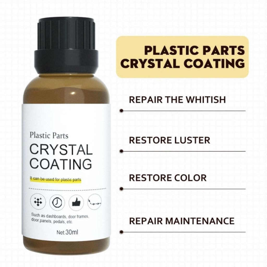 Premium Plastic Parts Crystal Coating | 30ml Car & Bike Trim Restorer Kit