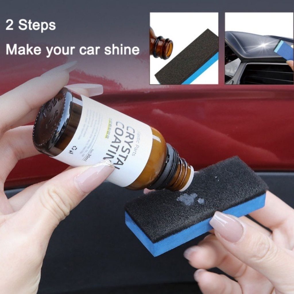 Premium Plastic Parts Crystal Coating | 30ml Car & Bike Trim Restorer Kit