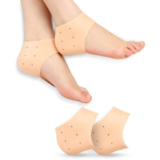 Silicone Gel Half Heels Protectors | Moisturizing Anti-Crack Pain Relief Sleeves