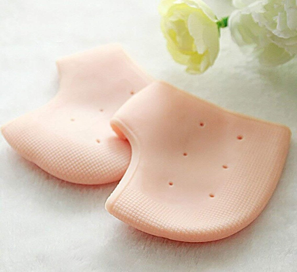 Silicone Gel Half Heels Protectors | Moisturizing Anti-Crack Pain Relief Sleeves