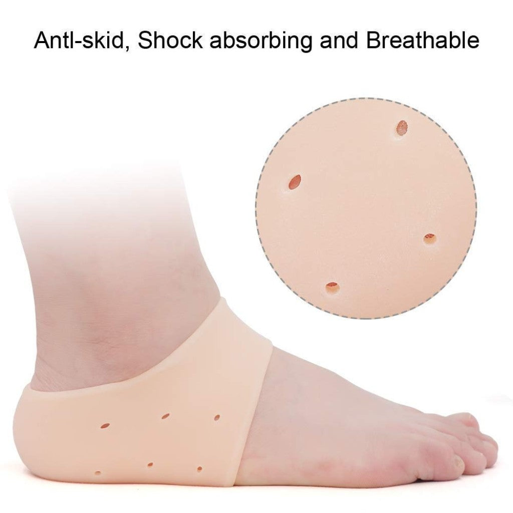 Silicone Gel Half Heels Protectors | Moisturizing Anti-Crack Pain Relief Sleeves