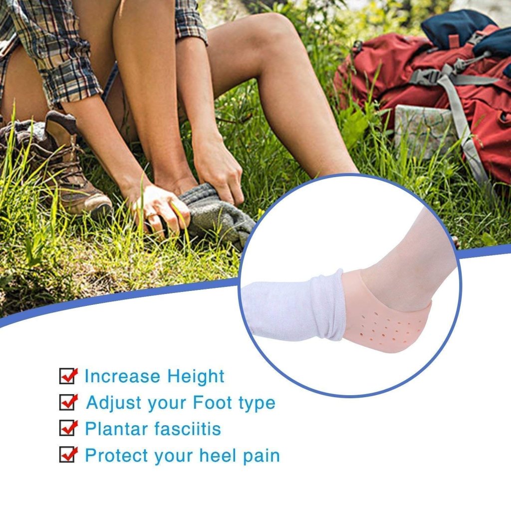 Silicone Gel Half Heels Protectors | Moisturizing Anti-Crack Pain Relief Sleeves