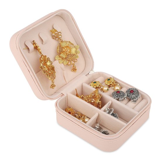 Premium PU Leather Mini Jewelry Box Organizer | Portable Travel Jewelry Case
