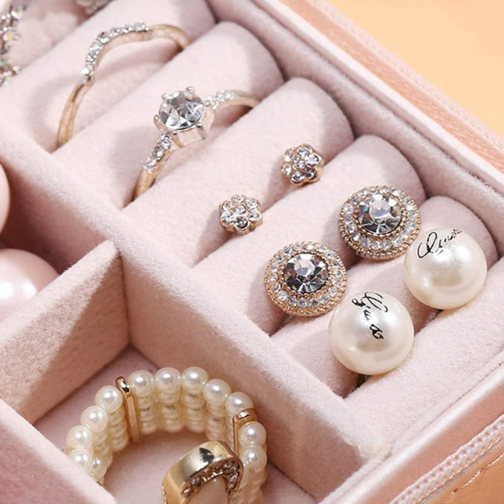 Premium PU Leather Mini Jewelry Box Organizer | Portable Travel Jewelry Case