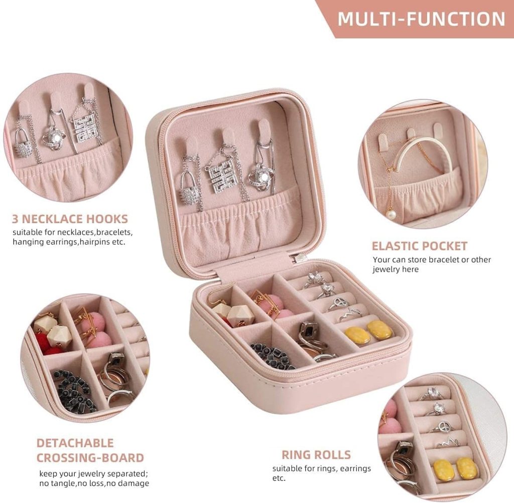 Premium PU Leather Mini Jewelry Box Organizer | Portable Travel Jewelry Case