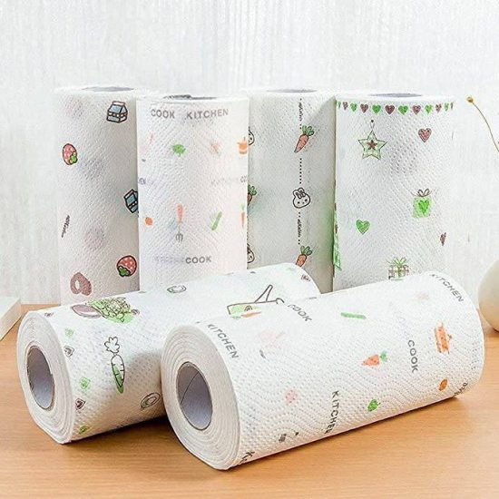 Reusable Kitchen Tissue Roll | Washable & Non-Stick Cleaning Cloth Wipes
