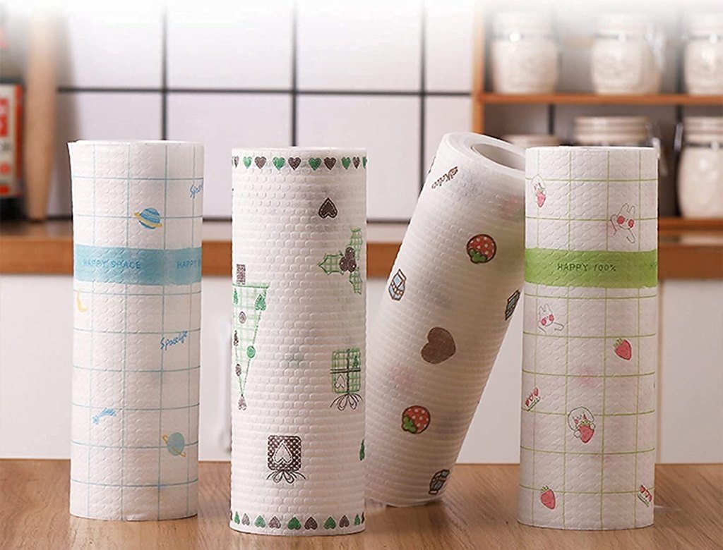 Reusable Kitchen Tissue Roll | Washable & Non-Stick Cleaning Cloth Wipes