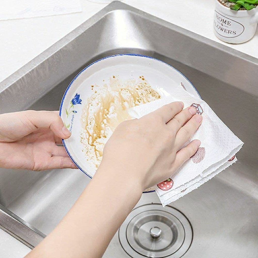 Reusable Kitchen Tissue Roll | Washable & Non-Stick Cleaning Cloth Wipes