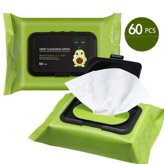 Deep Cleansing Makeup Remover Wipes | 60-Pack Hydrating Refreshing Wet Tissues