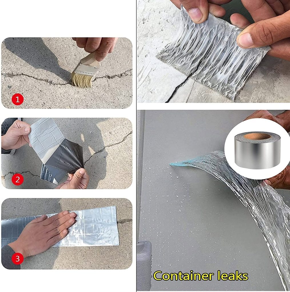Waterproof Aluminum Butyl Tape | 5-Meter Heavy-Duty Roof & Pipe Leak Repair Flash Tape