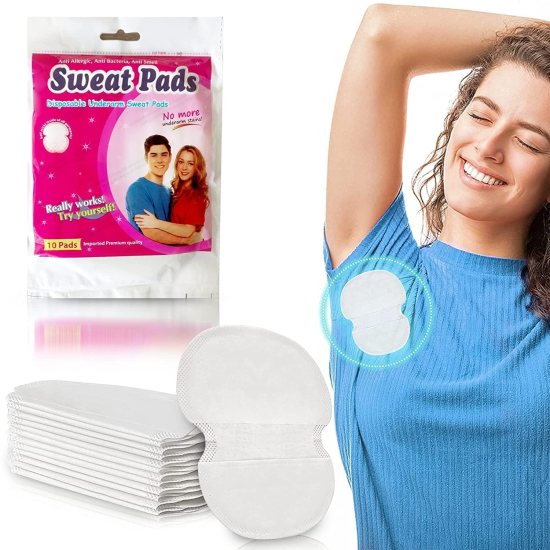 Disposable Underarm Sweat Pads | 10-Pack Ultra-Absorbent Shield Guards