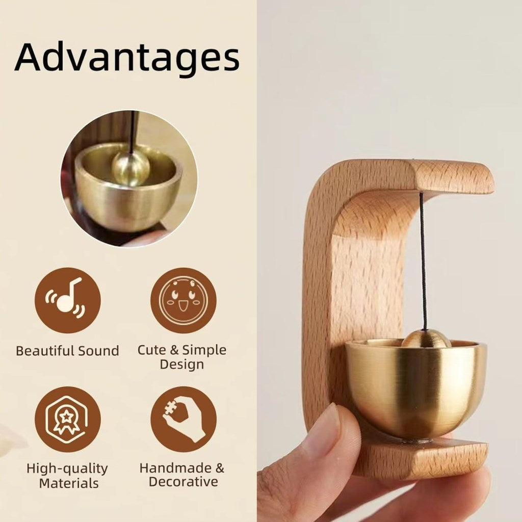 Aesthetic Wooden Shopkeeper’s Bell | Magnetic Decorative Welcome Door Chime