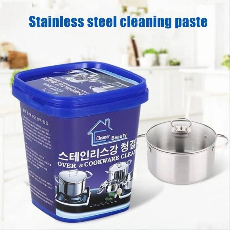 Boom Wash Stainless Steel Cleaning Paste – Heavy Duty Cookware & Oven Cleaner for Rust & Stain Removal (500g)