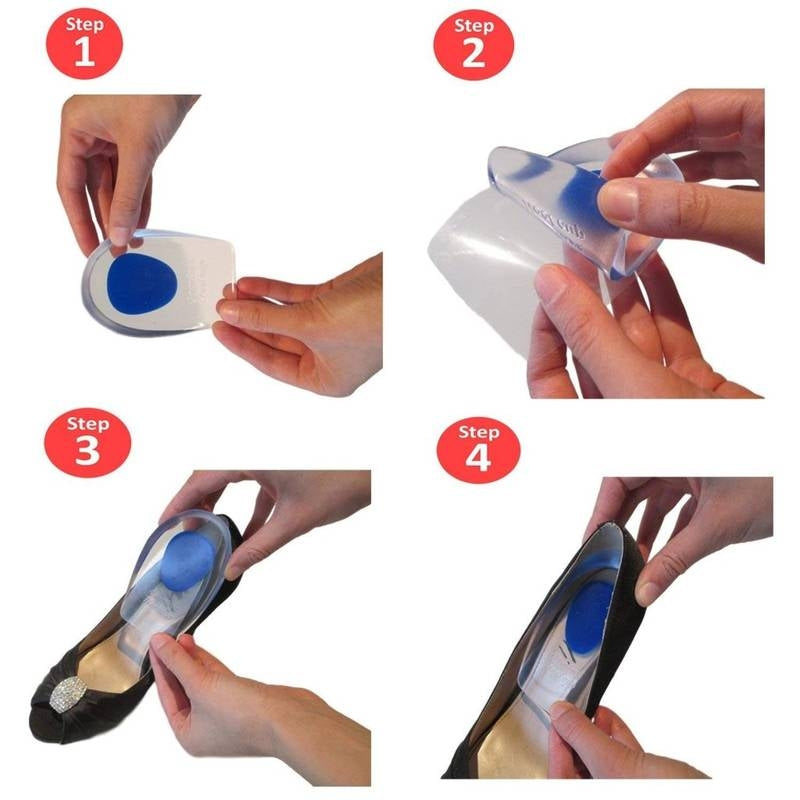 Step-by-step guide on how to insert a shoe insert into a shoe.