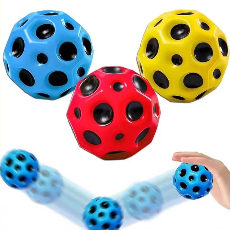 High-Bounce Moon Ball Space Ball – Extreme Gravity-Defying Bouncing Ball with Unique "Pop" Sound – Durable Easy-Grip Sensory Toy for Kids & Adults – Perfect for Games, Fitness & Stress Relief