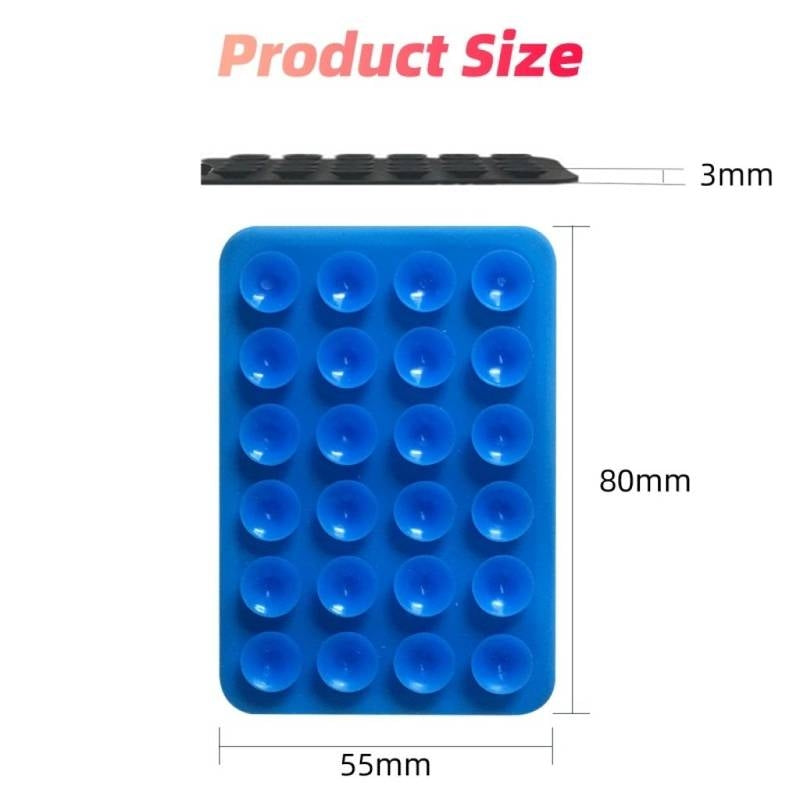 Blue silicone mold with dimensions labeled on a white background