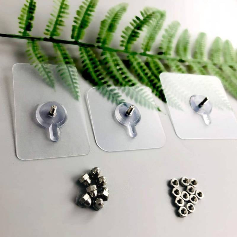 Professional Vertical Adhesive Wall Nails – Heavy-Duty No-Drill Picture Hangers & Screw-Free Wall Hooks (Piece-10)