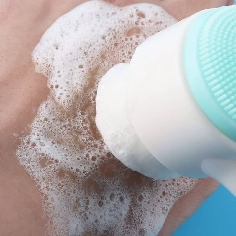 2-in-1 Dual Action Face Scrubber Brush – Manual Silicone Facial Cleansing & Exfoliating Brush for Deep Pore Cleaning
