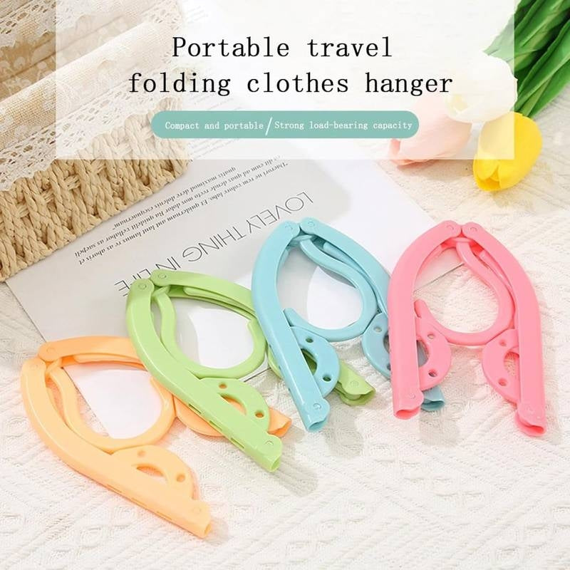 Portable Foldable Travel Hangers - Space-Saving Lightweight Clothes Drying Rack (Pack of 4)