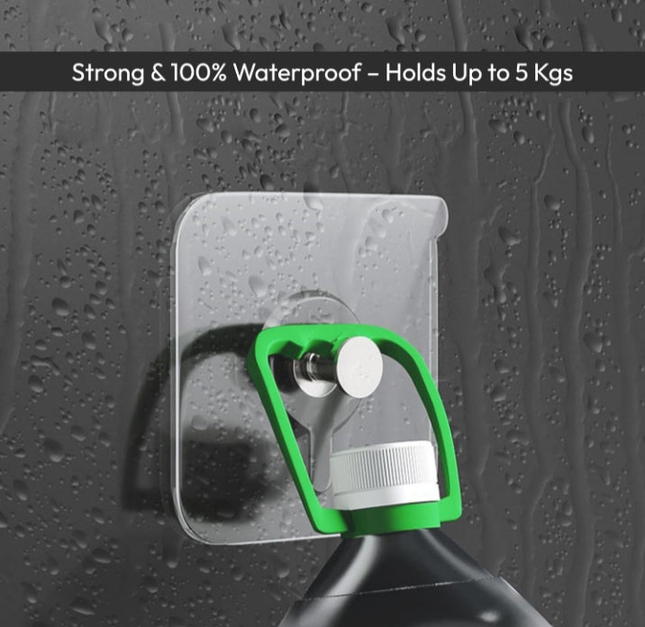 Bottle with a green cap against a textured gray background