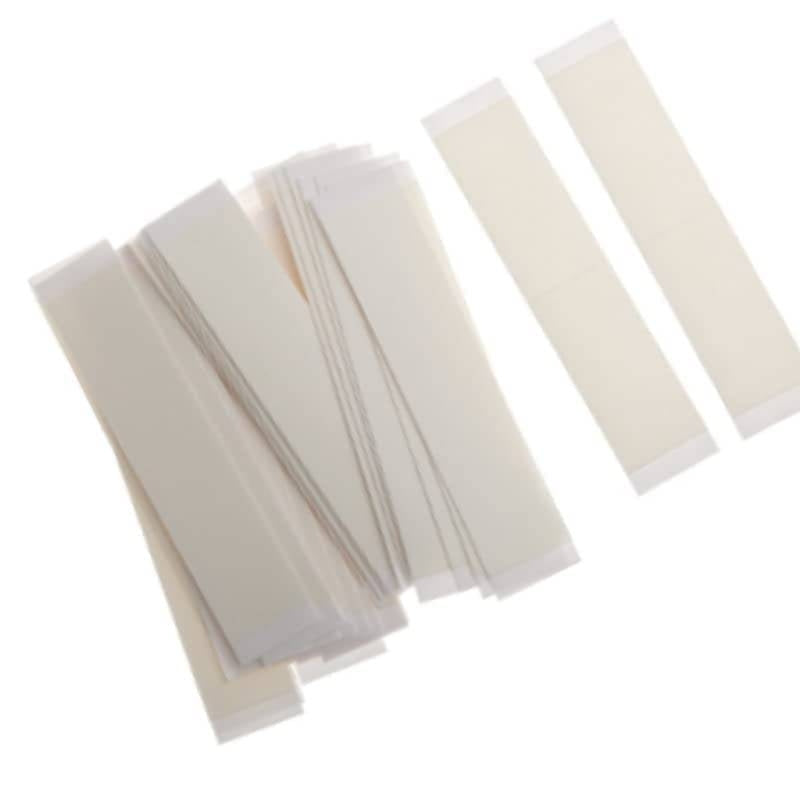 Set of white strips on a white background