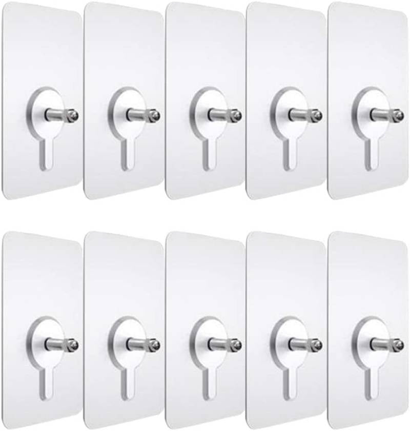 Professional Vertical Adhesive Wall Nails – Heavy-Duty No-Drill Picture Hangers & Screw-Free Wall Hooks (Piece-10)