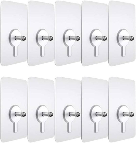 Professional Vertical Adhesive Wall Nails – Heavy-Duty No-Drill Picture Hangers & Screw-Free Wall Hooks (Piece-10)