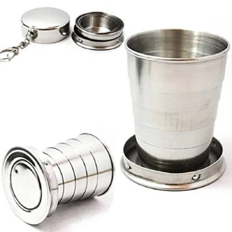 Camping Mug Folding Cup with Keychain Outdoor