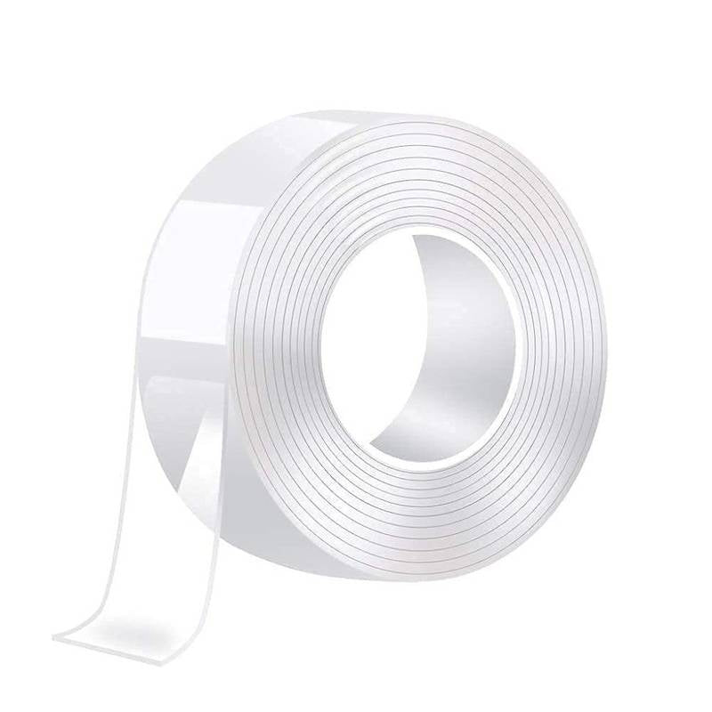 Roll of white adhesive tape on a white background