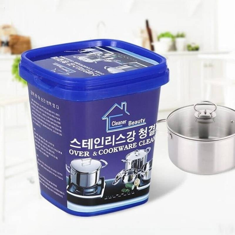 Boom Wash Stainless Steel Cleaning Paste – Heavy Duty Cookware & Oven Cleaner for Rust & Stain Removal (500g)