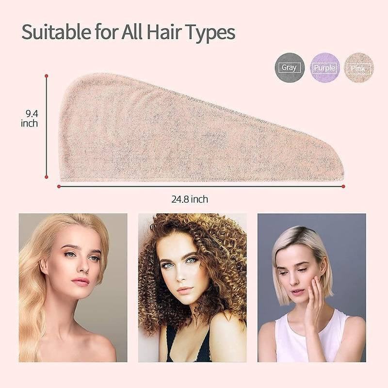 Hair cover with size measurement and examples of hair types it suits.