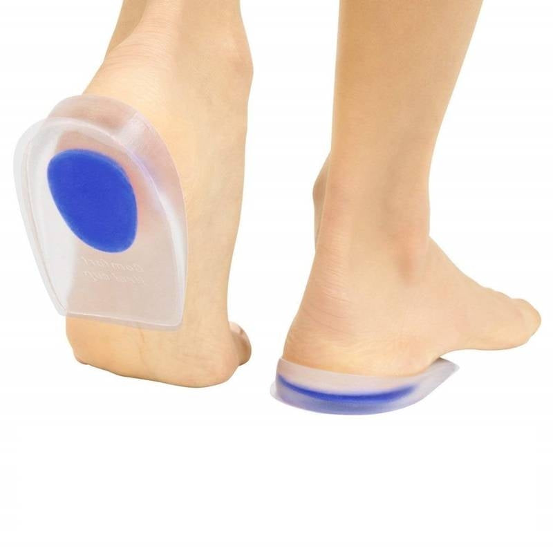 Premium Silicone Heel Gel Insoles for Plantar Fasciitis & Heel Pain Relief – Anti-Slip Orthopedic Heel Cups (Pair)
