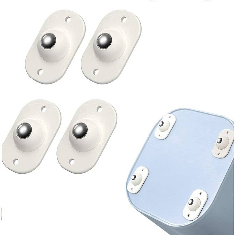 Set of white magnetic holders with a blue container on a white background